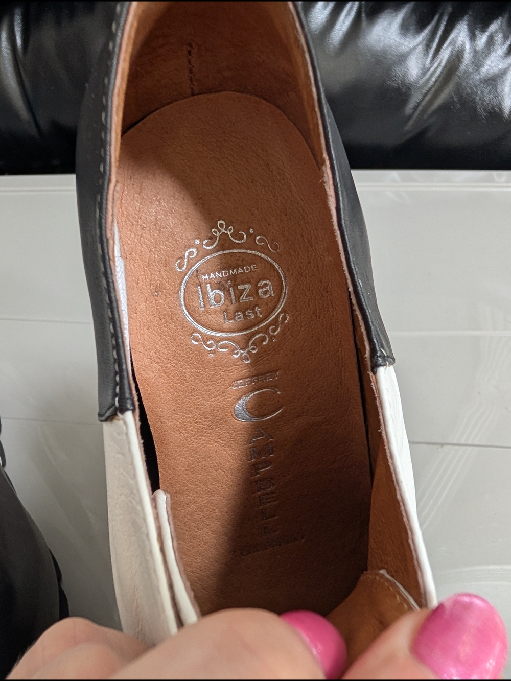 Jeffrey Campbell Handmade Ibiza Last Black & White Leather Platform Oxfords Sz 8 - Picture 8 of 12